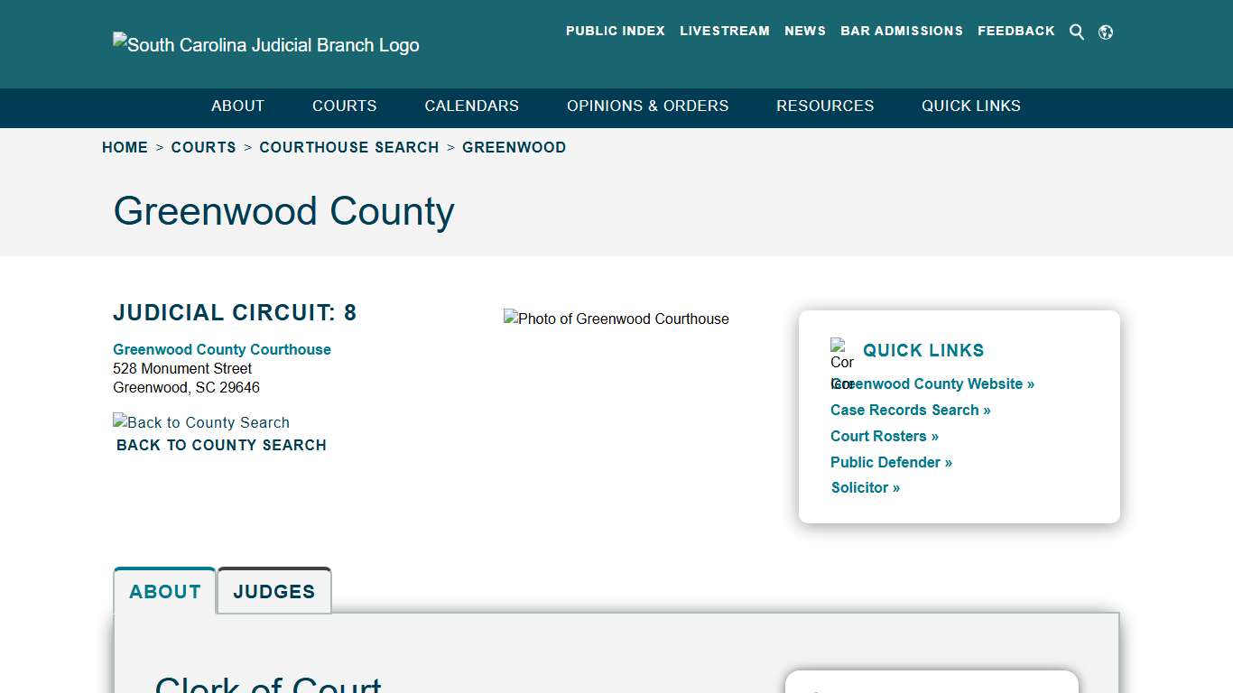 Greenwood - South Carolina Judicial Branch